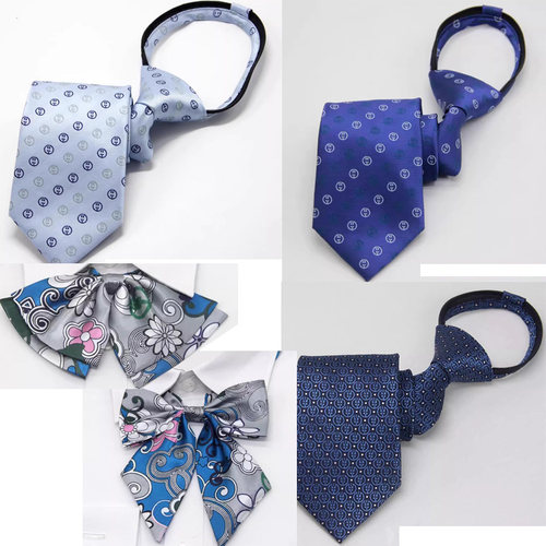 农行领带 农业银行男士领带 农行女士丝巾领花头花拉链易拉得领带