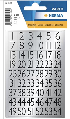 数字贴标签HERMA黑色数字