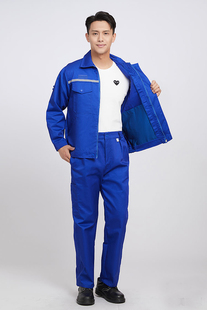 中国船舶大船集团春秋吸汗透气3565涤棉工作服劳保服造船厂新款蓝