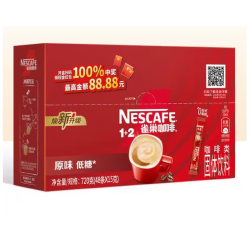 雀巢原味三合一即溶720g咖啡粉