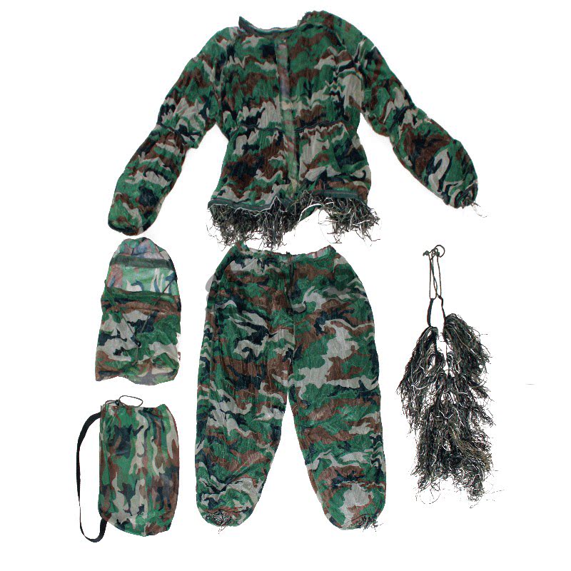 儿童款伪装服绝地求生吃鸡吉利服极地服狙击手吉地毛丝款卫衣套装