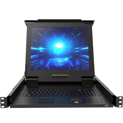 胜为KVM切换器8口8进1出LCD液晶屏19英寸USB机架式电脑显示器转换器共享器