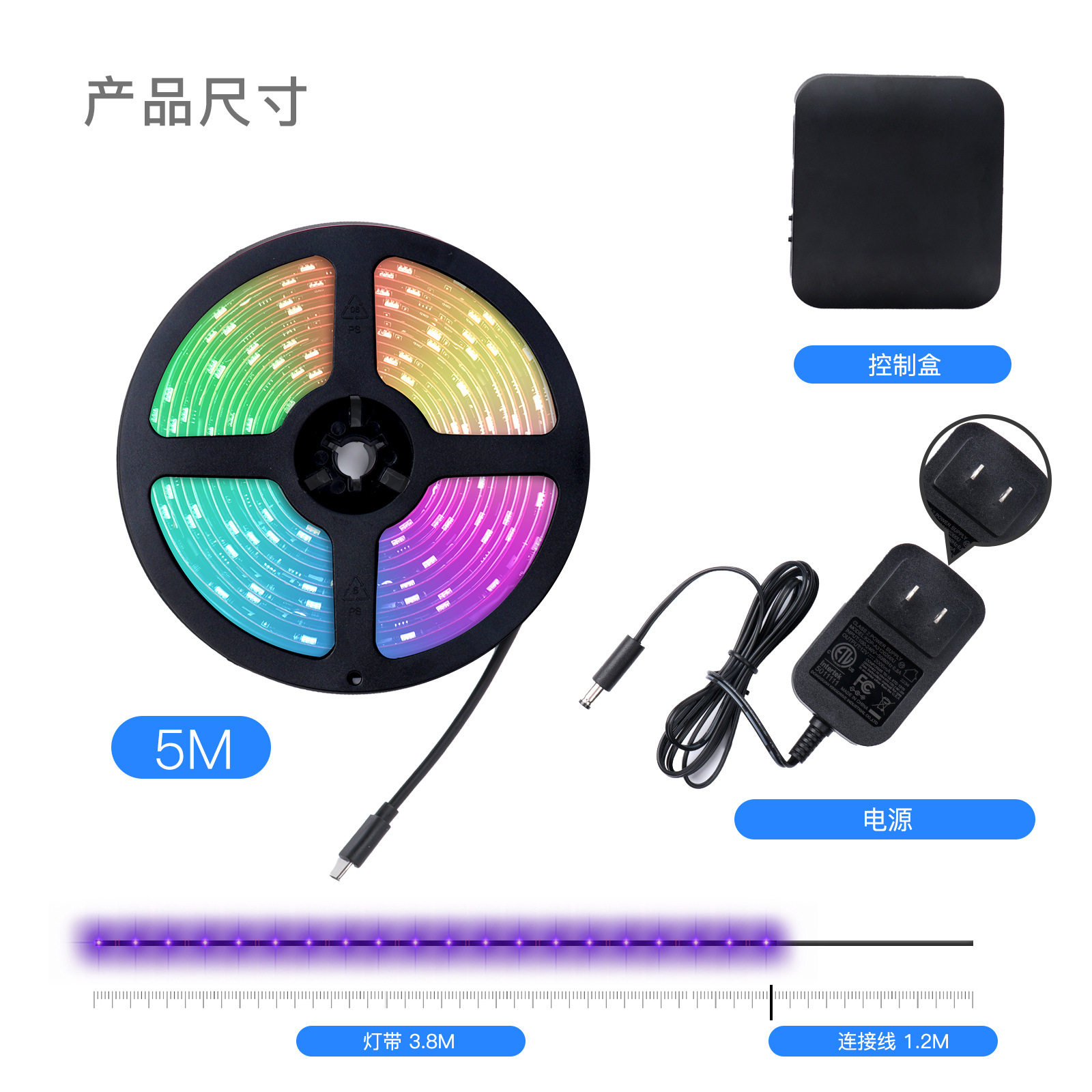 涂鸦智能WiFi智能灯4K电视照明HDMI2.0同步盒LED灯条追光套件tuya