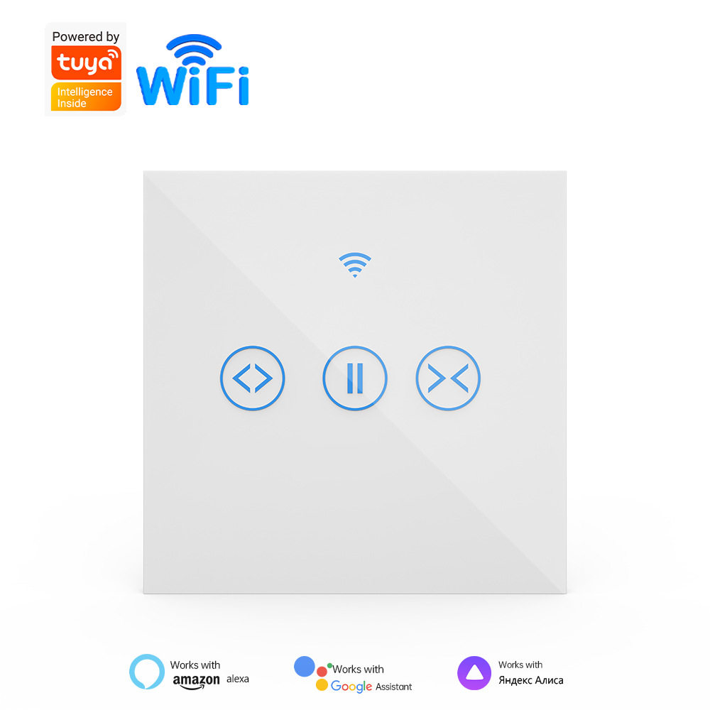 WiFi涂鸦智能墙壁窗帘开关定时卷帘遥控语音开合帘智能开关tuya