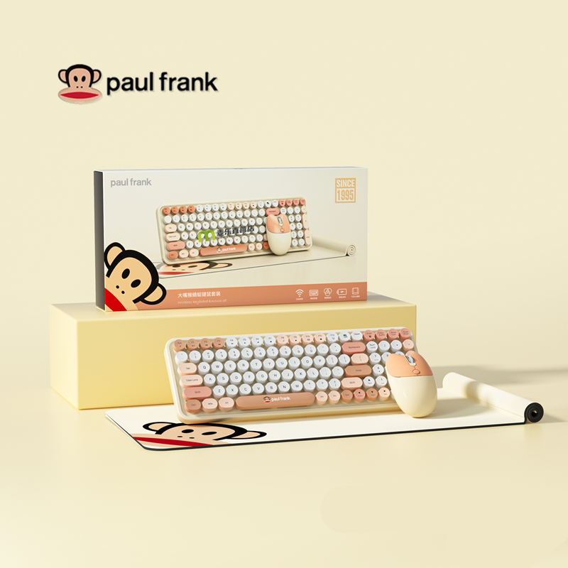 大嘴猴蓝牙蜻蜓键盘套装无线鼠标笔记本台式电脑USB通用卡通可爱