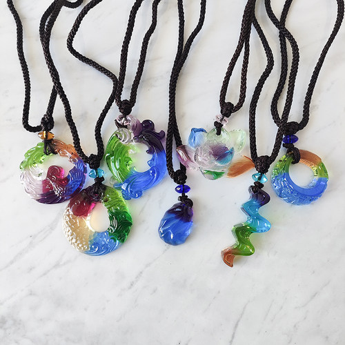 琉璃挂坠 挂件装饰配件 项链手链吊坠 多色