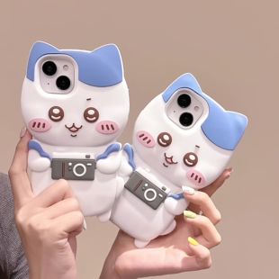 卡通可爱照相机小八iPhone15苹果12适用13/14pro max手机壳防摔11