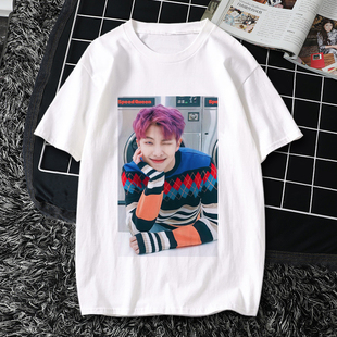 BTS防弹金南俊RM同款夏季短袖T恤上衣宽松周边应援衣服田怔国