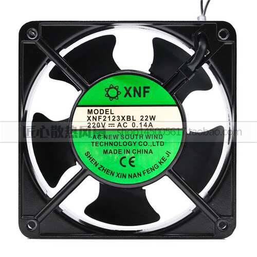 XNF轴流风机 XNF2123XBL 22W 220V 0.14A 工业设备静音散热风扇