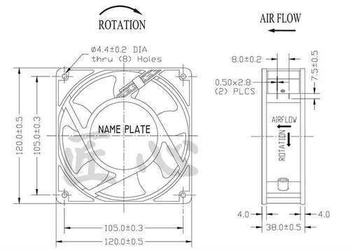 全新原装LIFENG LF12038HBL 220V 0.12A 20W 12CM 机柜散热风扇
