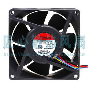 12V 24W PSD1208PMB1 8038 8厘米暴力服務(wù)器散熱風(fēng)扇 建準(zhǔn)SUNON