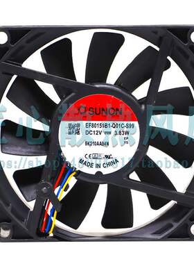 原装全新 EF80151B1-Q01C-S99 12V 3.83W 8015 8CM 机箱PWM风扇