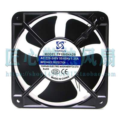 全新 TOPFAN TF1860HA2B AC220V 0.35A 18CM 电焊机冷却散热风机