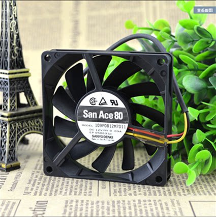 8cm 8厘米 8015 12V 0.09A 电脑静音机箱风扇 109P0812M7D01