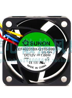 SUNON EF40201BX-Q110-S99 12V 1.66W 建准4020风扇4厘米大风风扇