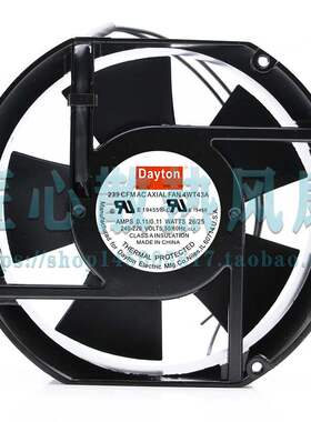 现货Dayton 239 CFM AC AXIAL FAN 4WT43A 240-220V 26/25W 风扇