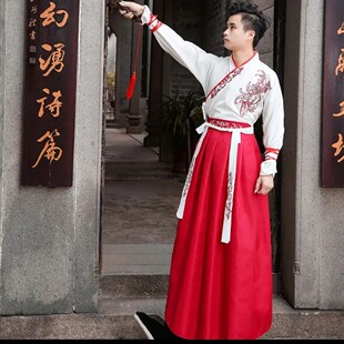 改良汉元素汉服女中国风学生日常古风男女班服古装武侠风情侣套装