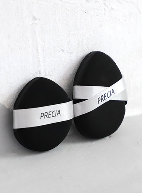 PRECIA【榻榻米】加厚高密度双面气垫粉扑细腻黑色水滴形干湿两用