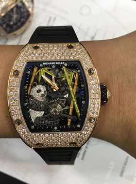 理查德米勒 RM026--1玫瑰满钻 陀飞轮 男士运动手表 机械腕表