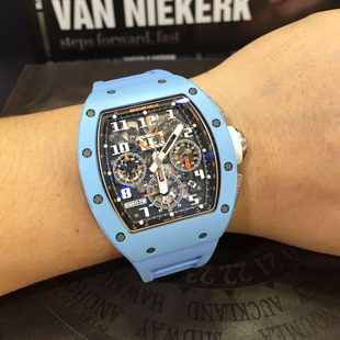 二手98新 理查德米勒 RM011 蓝陶瓷 男士运动机械手表 腕表
