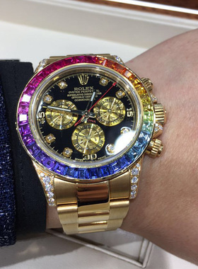 二手 98新116508后加彩虹男士手表 腕表