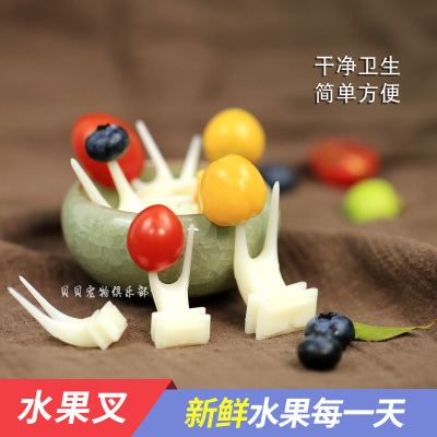 塑料鸟用水果叉鹦鹉水果叉鸟食叉鸟笼叉玩具鹦鹉玩具鸟用具鸟用品