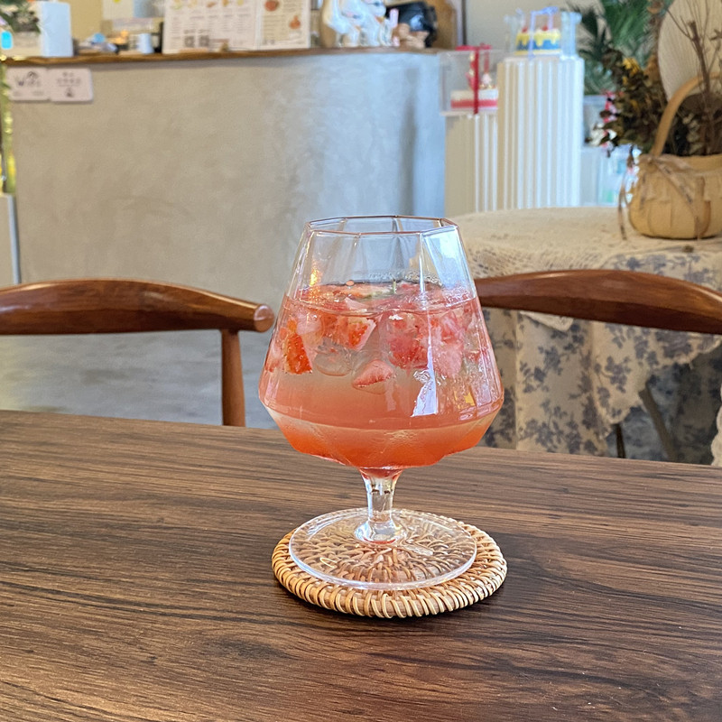 韩国网玻璃杯ins高颜值高脚杯