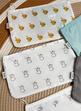 高品质卡通活性印花旅行证件手机收纳包防水牛津布便携拉链收纳袋