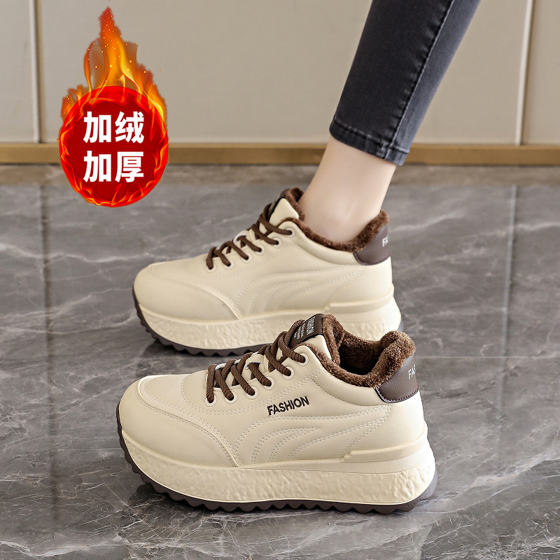 女士冬季厚底增高阿甘鞋2025