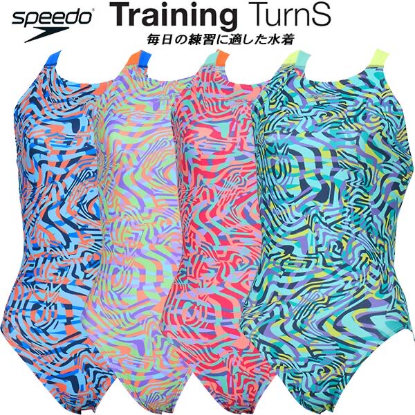 日本代购Speedo速比涛女士三角连体泳衣游泳训练健身露背耐氯紧身