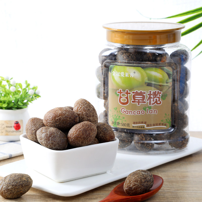 金冠爱莱客甘草榄蜜饯果干罐装