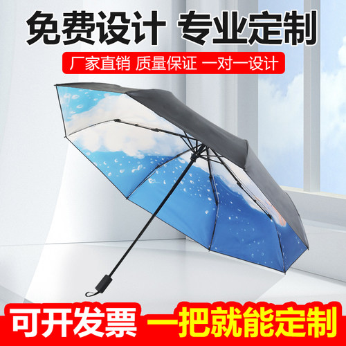 超高回头率黑胶晴雨伞可单把定制