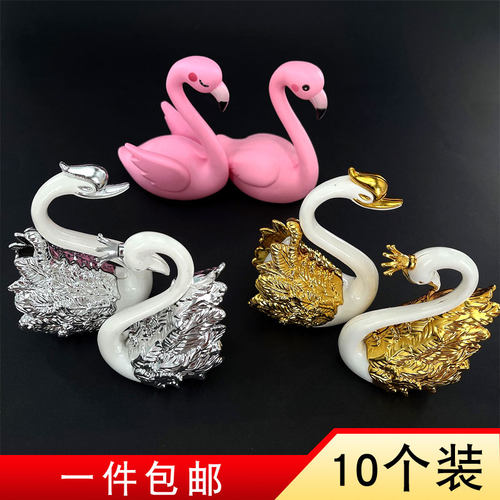 塑料火烈鸟摆件天鹅翅膀插件