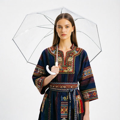 绯闻女孩Serena van der Woodsen透明鸟笼伞美剧名媛长柄雨伞