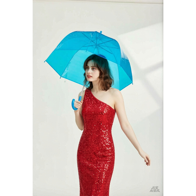 鸟笼伞透明雨伞大加厚绯闻女孩高质量高颜值樱花长柄蘑菇深拱形伞