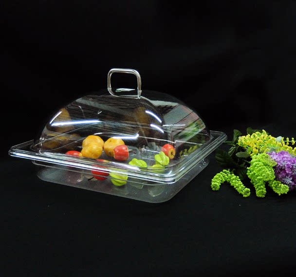 自助餐透明展示盖 餐罩食品点心蛋糕保鲜盖超市凉菜盆酱料盖菜盖