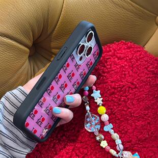 【WF壳侧边镂空按键】唇印小蜘蛛网适用苹果17Pro壳iphone16/15/14/13/12/Pro/Max可爱防摔保护套