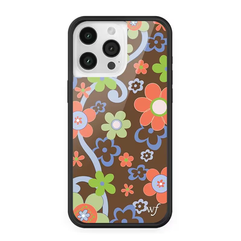 WFWE联名五彩缤纷花朵花卉系列苹果16Pro适用iPhone15/14/13ProMax/Plus壳13个性12WF防摔保护套欧美时尚