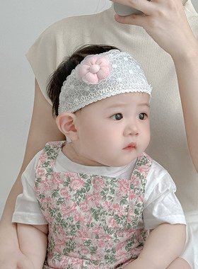 韩版小花婴幼儿帽子春夏季薄款防晒护囟门胎帽女宝宝新生儿空顶帽