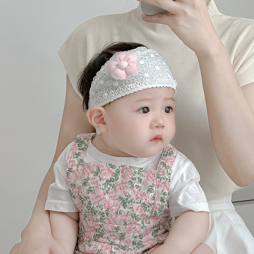 韩版小花婴幼儿帽子春夏季薄款防晒护囟门胎帽女宝宝新生儿空顶帽
