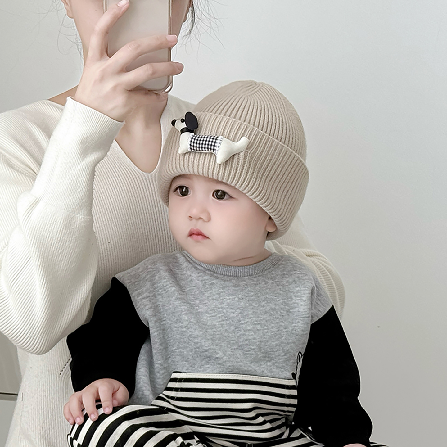 ins儿童帽子秋冬季保暖加厚针织套头帽男女宝宝防风护耳毛线帽潮
