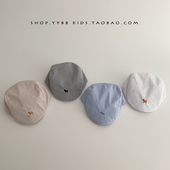 宝宝帽子春秋季 防晒贝雷帽男女童可爱卡通休闲英伦鸭舌前进帽 薄款