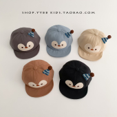 婴儿帽子春秋薄款 遮阳防晒鸭舌帽男女宝宝小月龄可爱卡通棒球帽夏