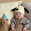 6个月男女宝宝护囟门套头帽 婴儿帽子春秋薄款 可爱胎帽新生儿0