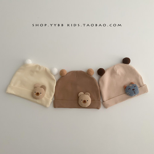 0-3个月春秋新生儿婴儿帽子