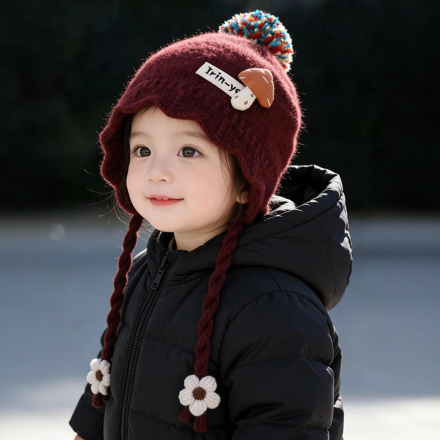 韩系儿童帽子秋冬季保暖加厚针织护耳帽男婴女宝宝防风毛线毛绒帽,童装/婴儿装/亲子装,帽子,淘宝优惠券,粉丝福利购,淘宝优惠卷