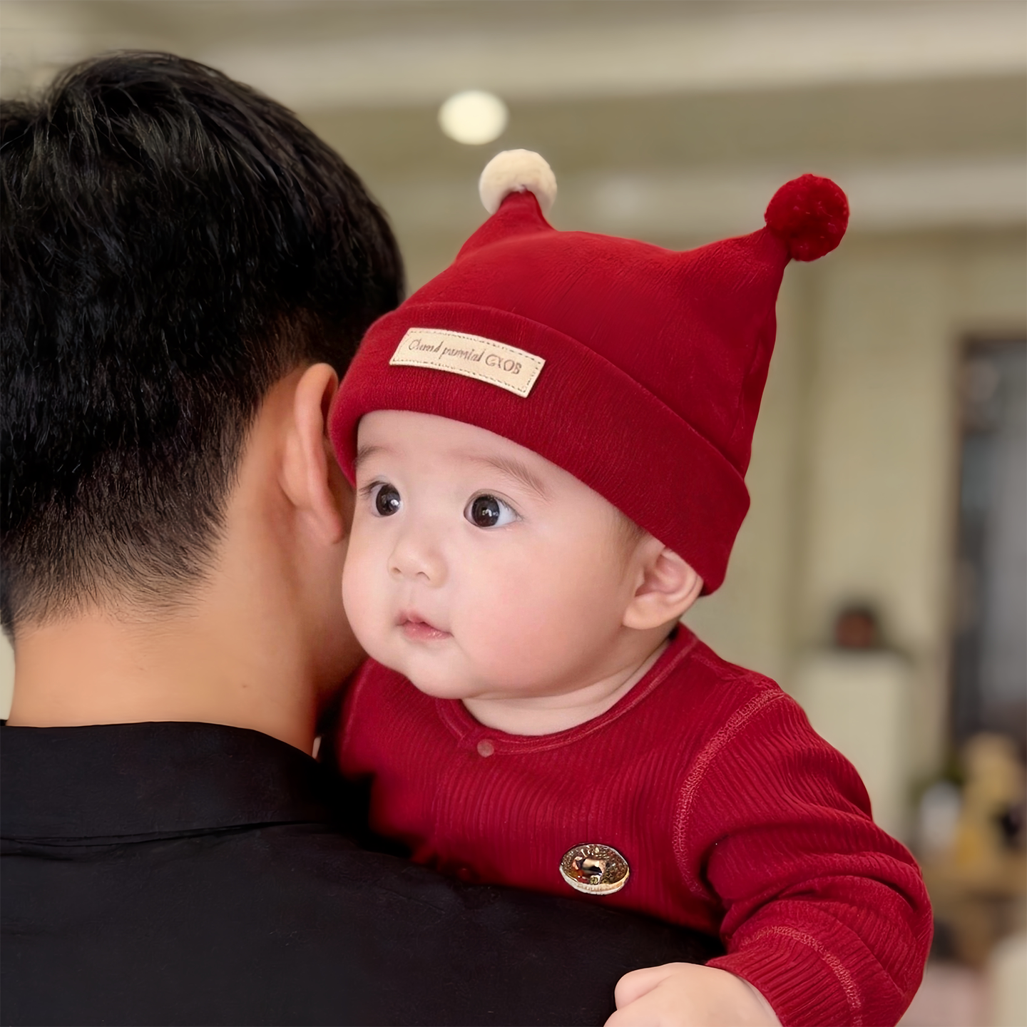 婴幼儿帽子秋冬款保暖防风护囟门胎帽男孩女宝宝小月龄可爱套头帽