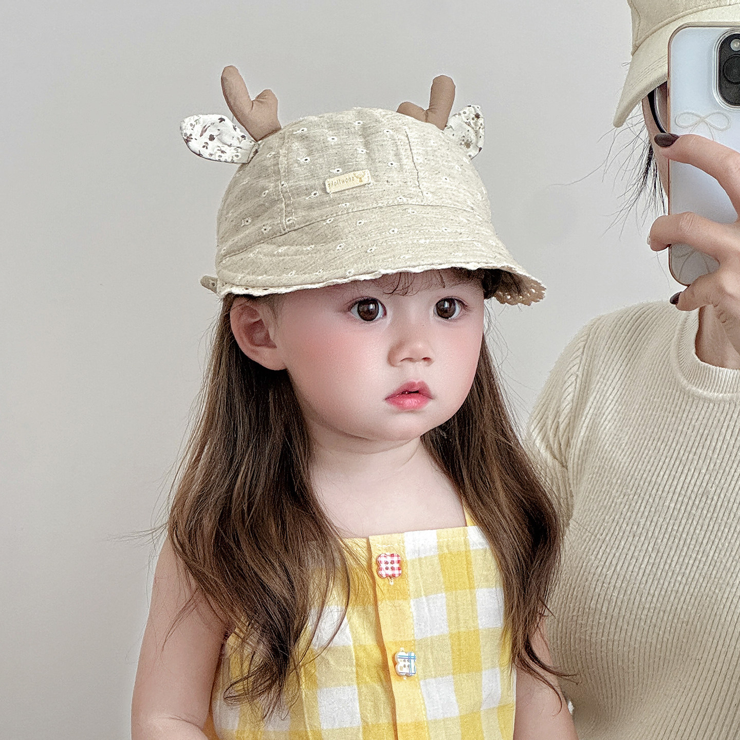 婴儿遮阳帽子春秋薄款防晒鸭舌帽女宝宝甜美花边可爱夏季棒球帽潮