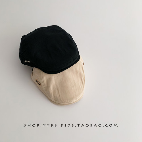 复古儿童帽子春秋季百搭贝雷帽男女宝宝出游防风帅气英伦前进帽冬