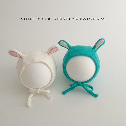 春秋薄款婴儿帽子包耳朵新生儿